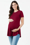 Burgundy Lightweight Flowy Tee