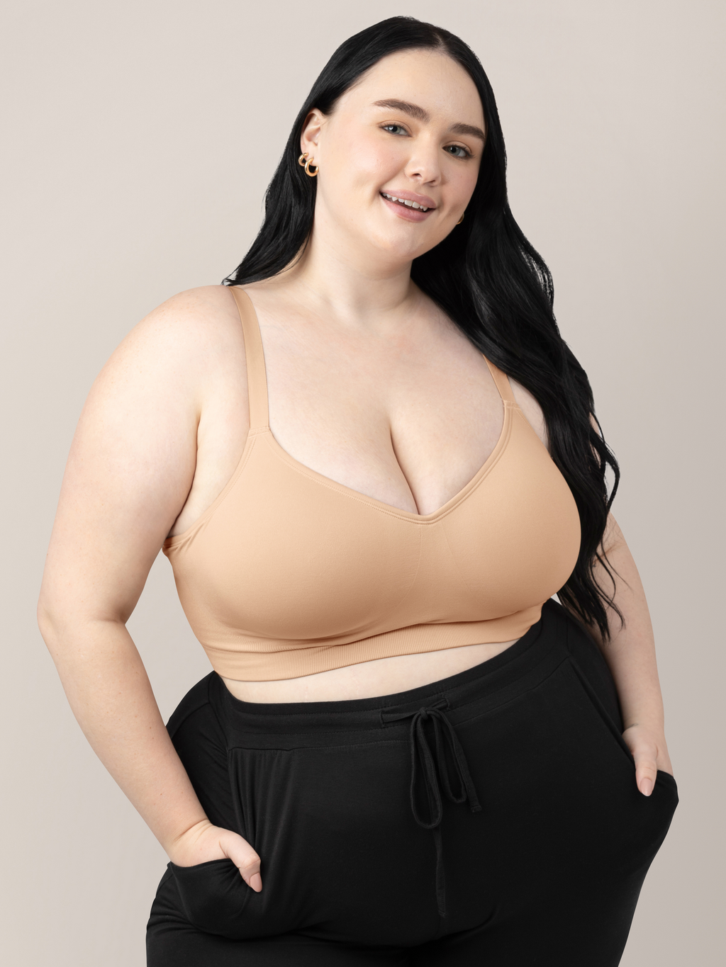 Nude Busty KINDRED FOREVER Everly Wireless Contour Bra NON-NURSING