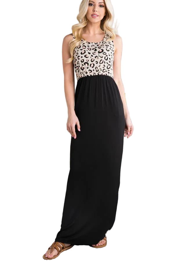 Leopard Animal Print Maxi Dress