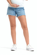 1822 DENIM 5" Maternity Dad Jean Shorts Tall Bellyband in Jocelyn