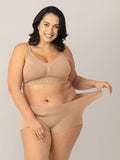 Beige BoyShort Grow with Me™ Maternity & Postpartum Panty