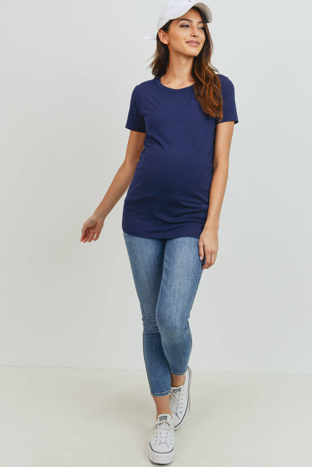 White Basic Crew Neck T-Shirt