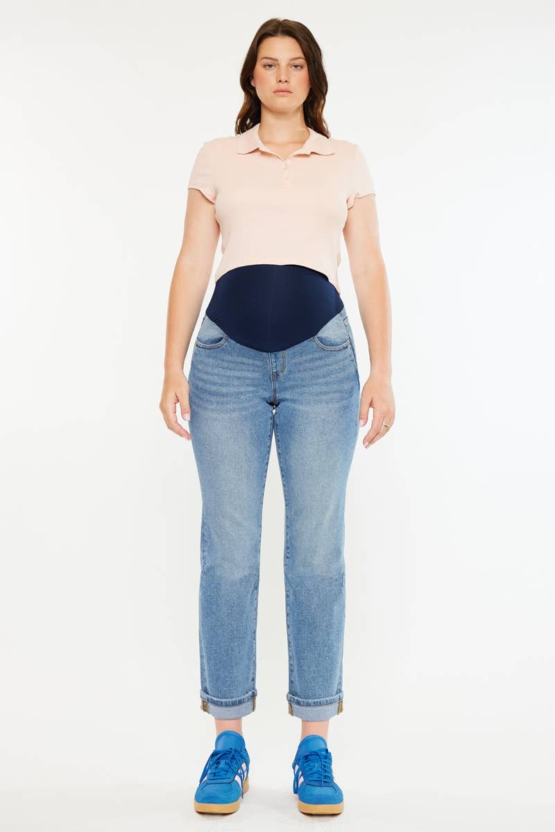 Kan Can Boyfriend Fit Medium Wash Denim