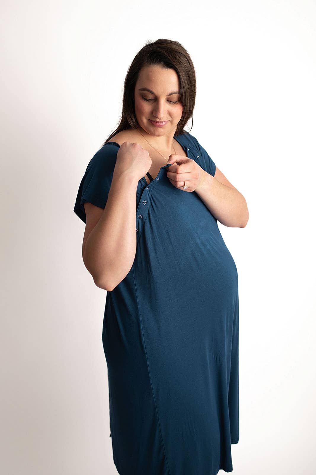 Navy Blue Labor ~ Delivery ~ Nursing Gown