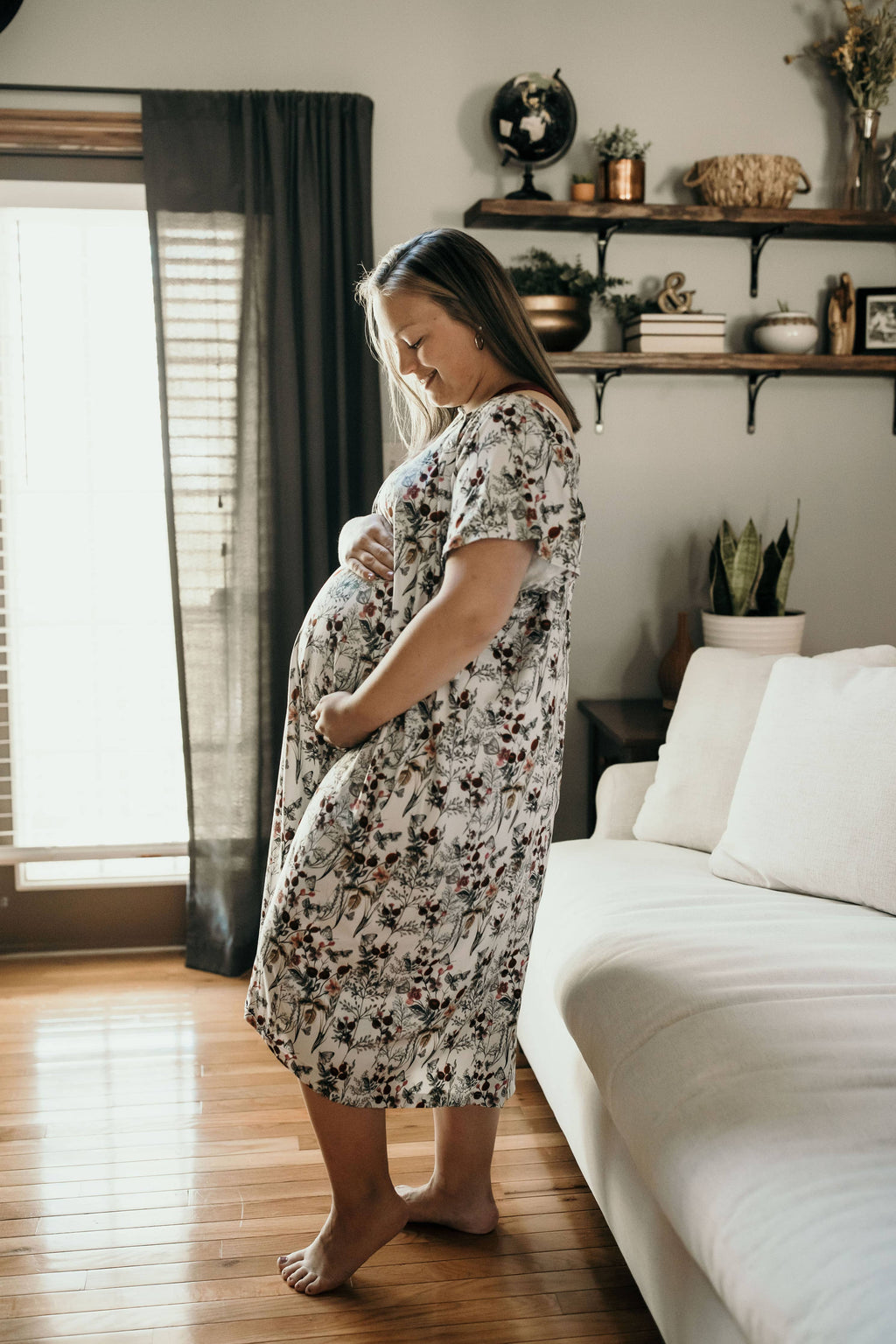 Floral Labor ~ Delivery ~ Nursing Gown