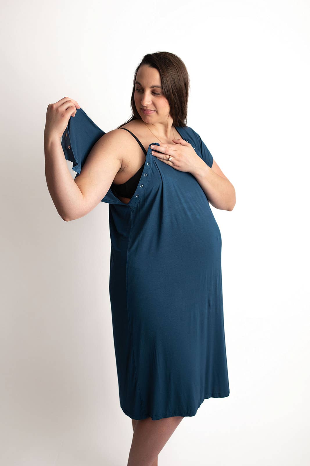 Navy Blue Labor ~ Delivery ~ Nursing Gown