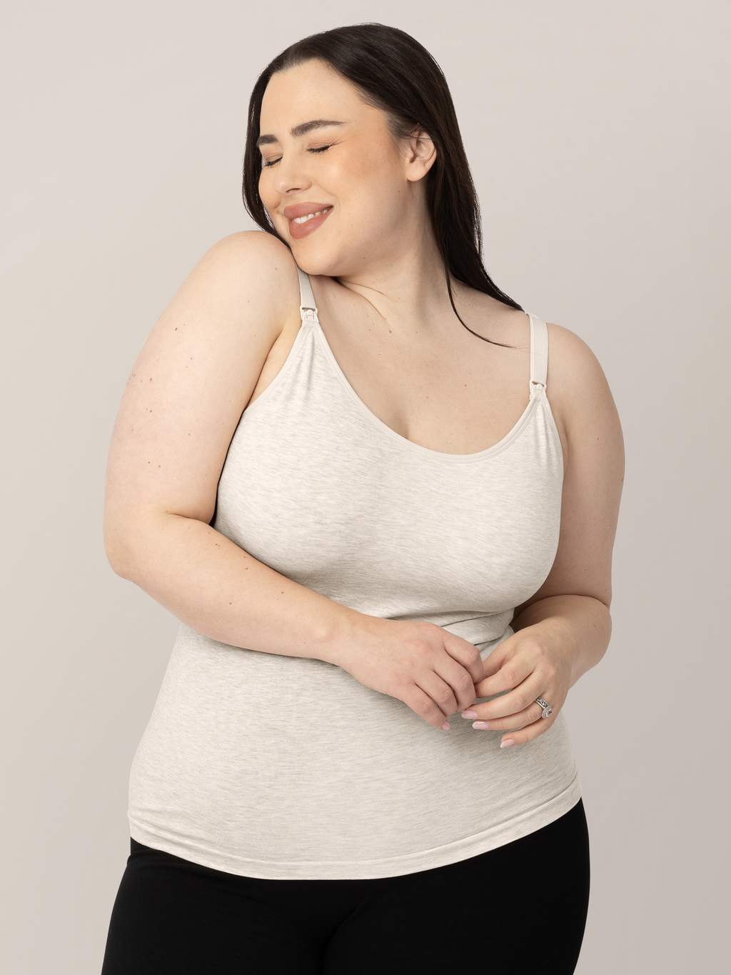 Sublime® Bamboo Maternity & Nursing Camisole Oatmeal