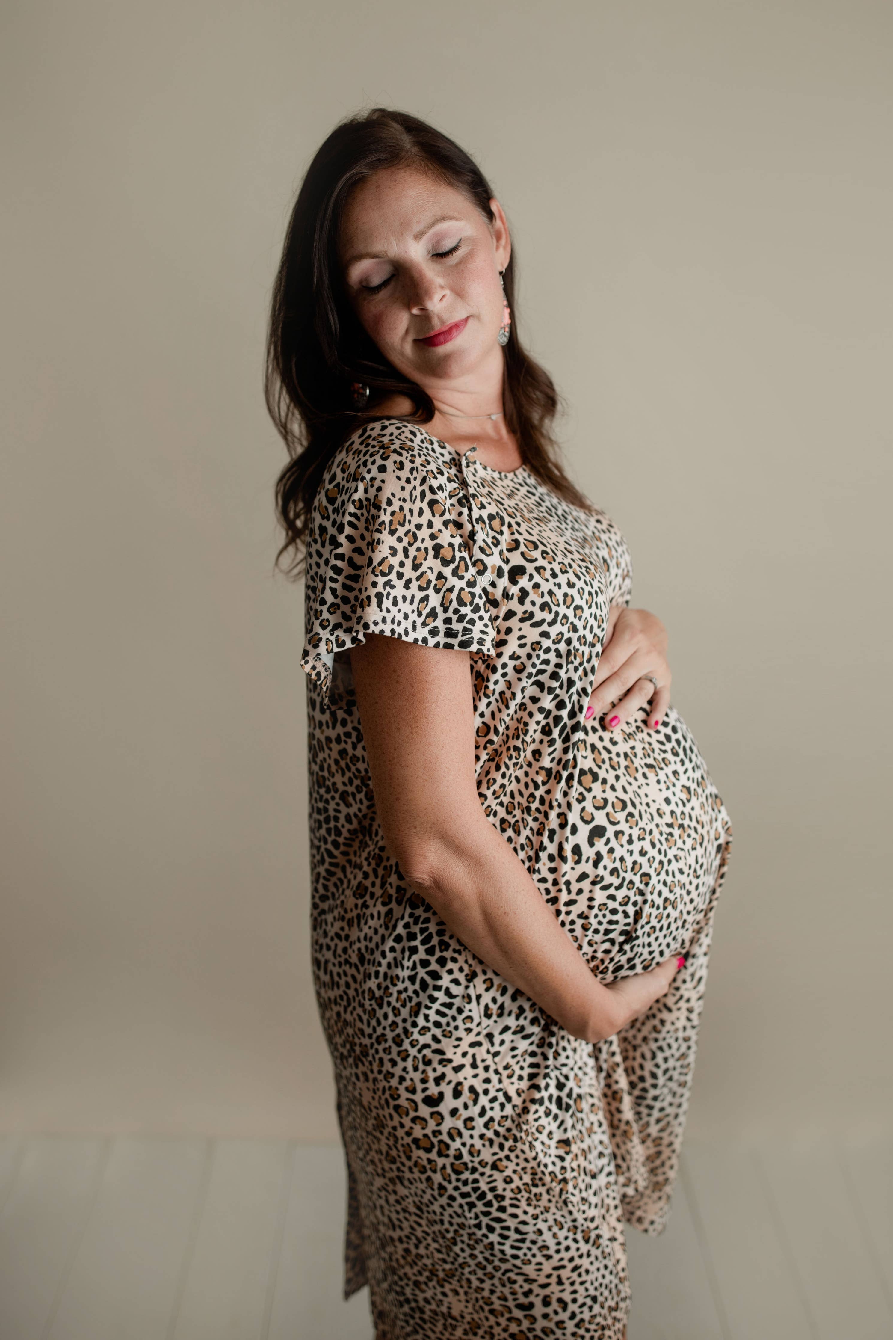 Leopard Labor ~ Delivery ~ Nursing Gown
