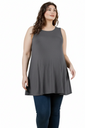 Charcoal Light Weight Flowy Tunic