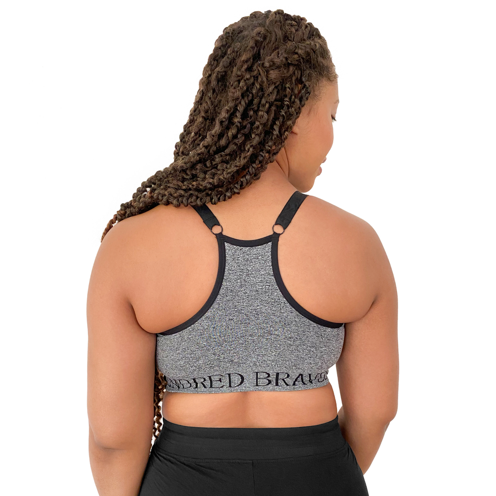 Grey Heather Busty Sublime® Low Impact Nursing & Maternity Sports Bra