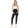 Black Elastic Waist Band Maternity Jeggings