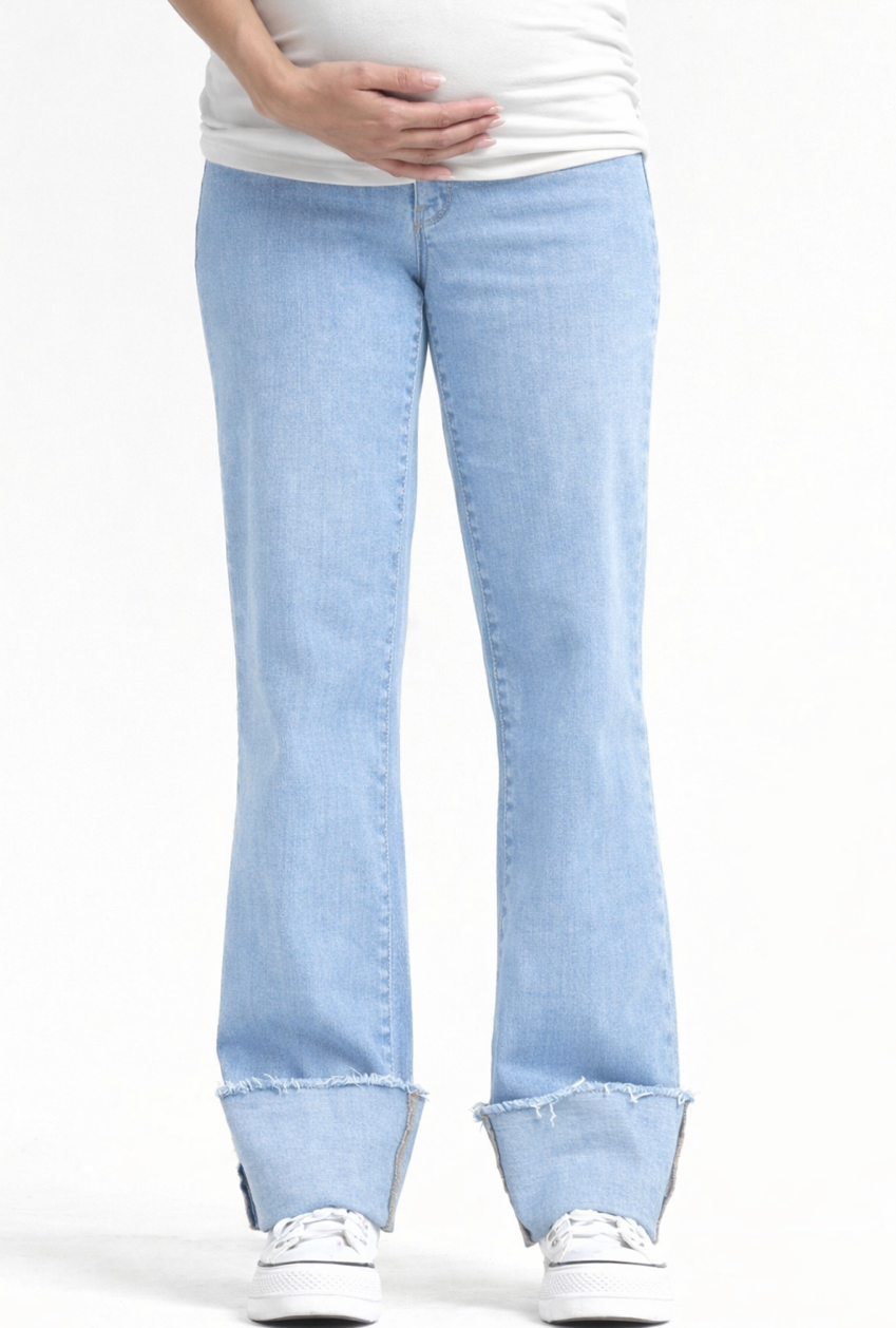 1822 DENIM Roll Cuff Straight Leg Jean in Odelle