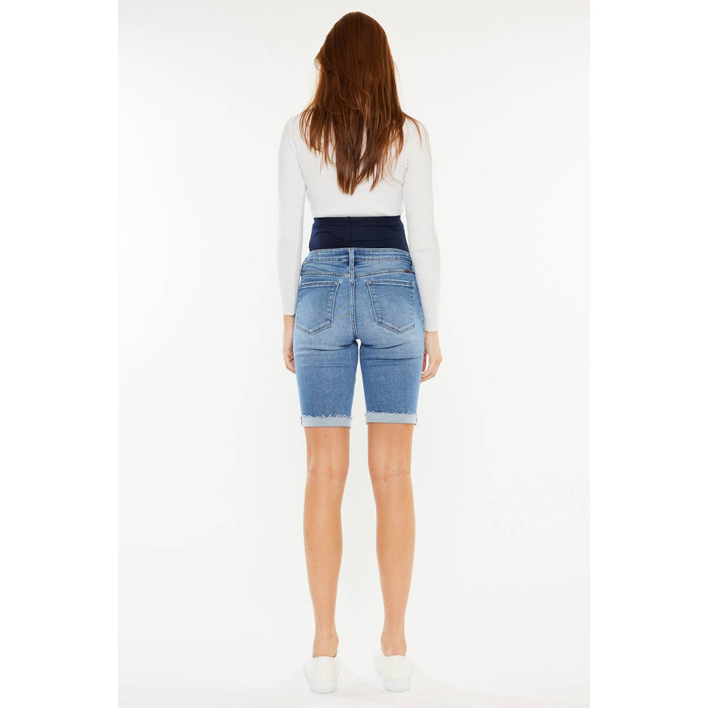 Kan Can Medium Wash Bermuda Denim Shorts