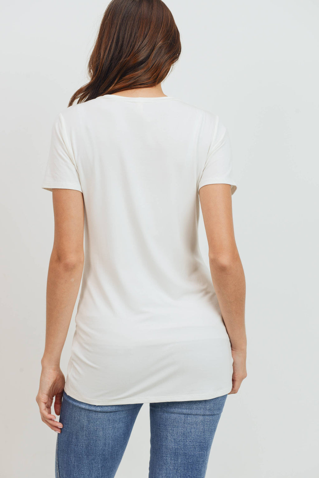 White Basic Crew Neck T-Shirt