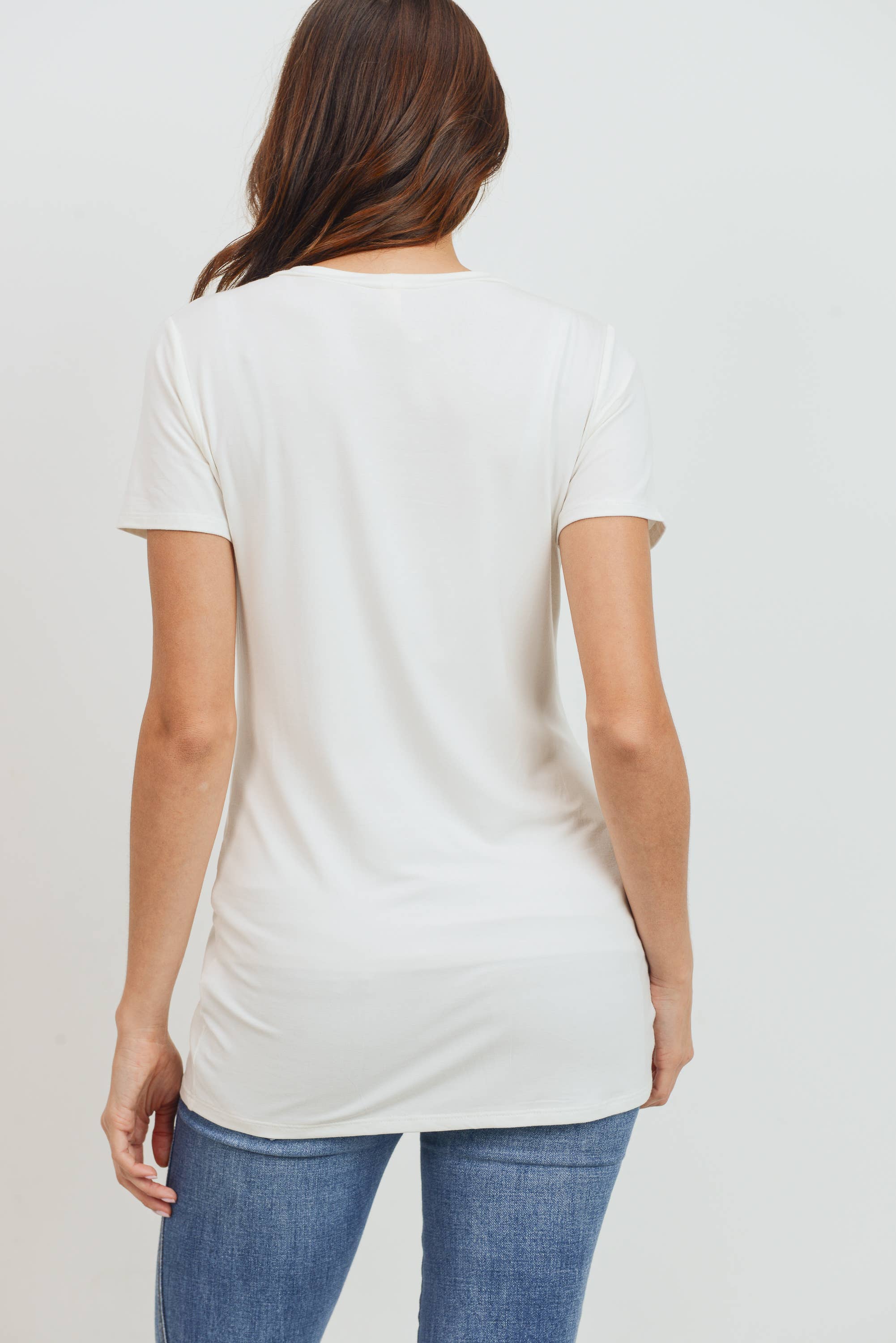 White Basic Crew Neck T-Shirt