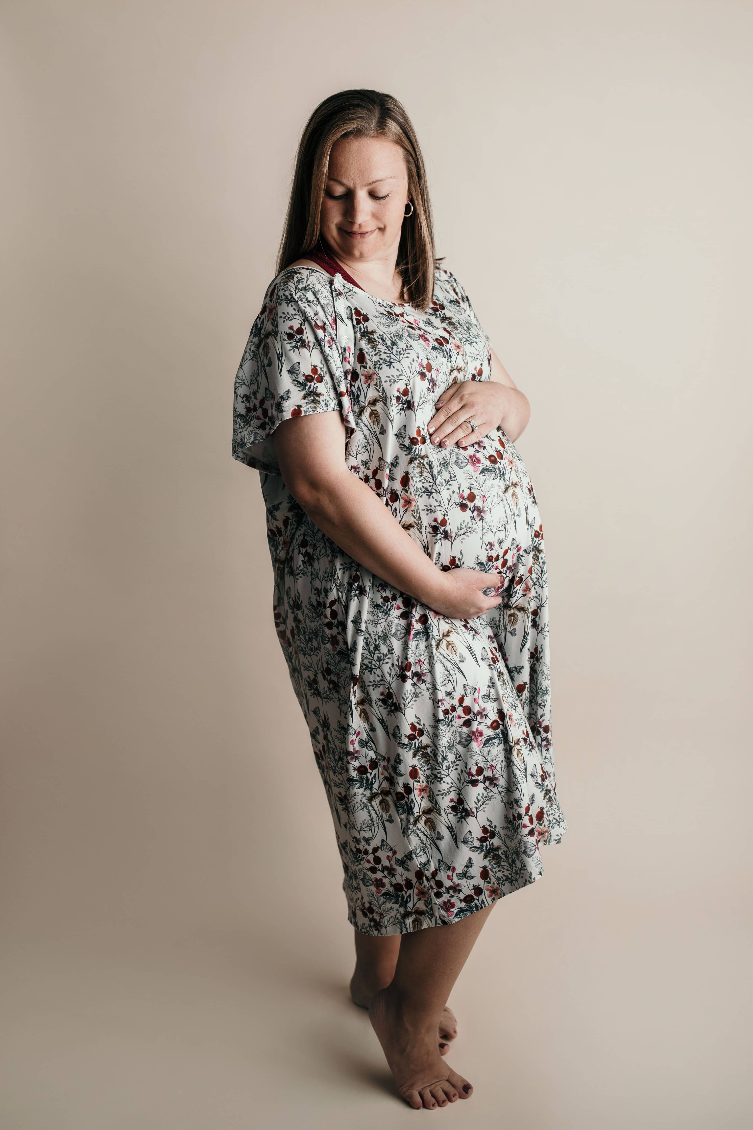 Floral Labor ~ Delivery ~ Nursing Gown