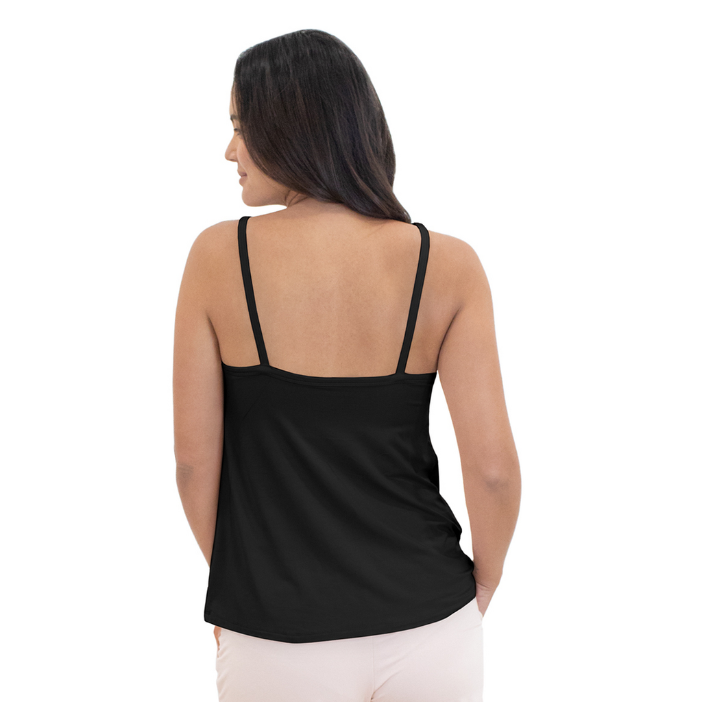Black Bamboo Lounge Around Nursing & Maternity Tank