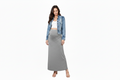 Heather Charcoal Maxi Skirt