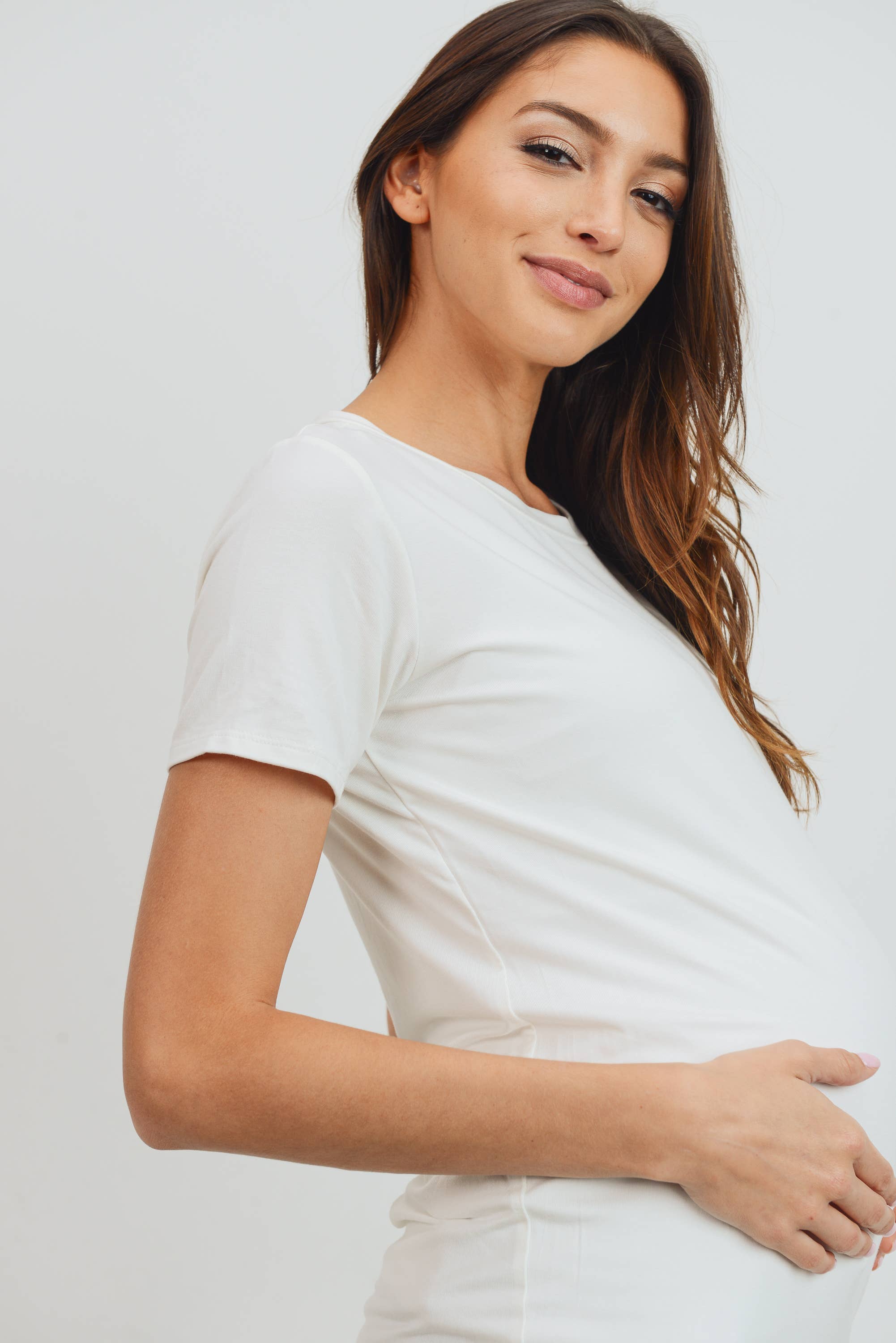 White Basic Crew Neck T-Shirt