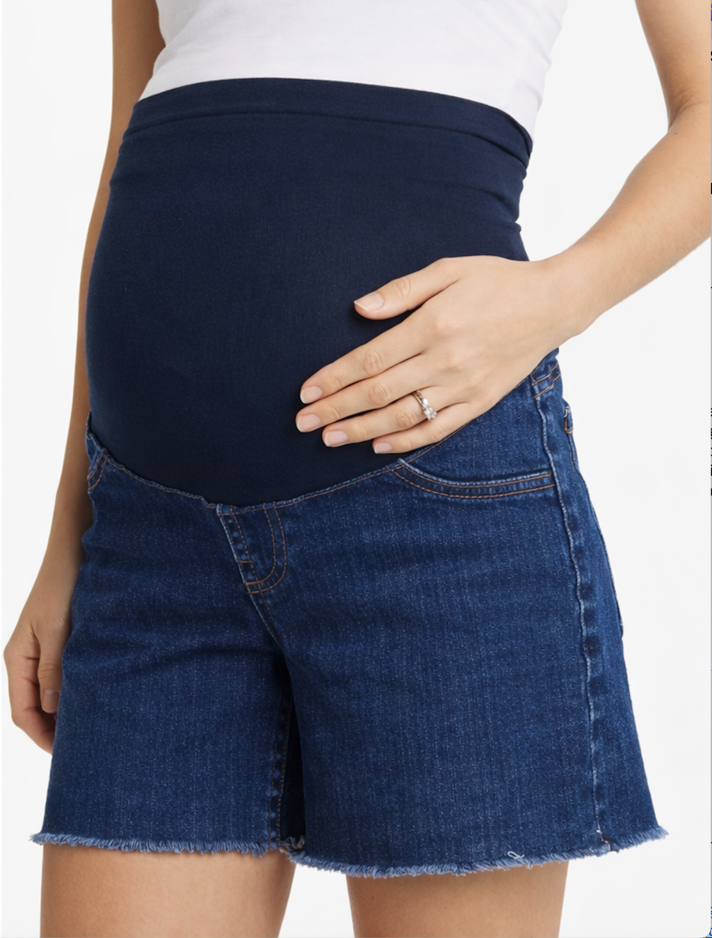 1822 DENIM 5" Maternity Dad Jean Shorts Tall Bellyband