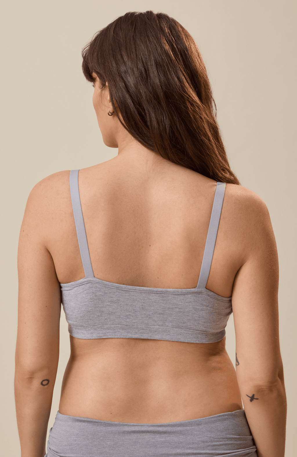 Grey Heather Busty French Terry Maternity & Nursing Bralette