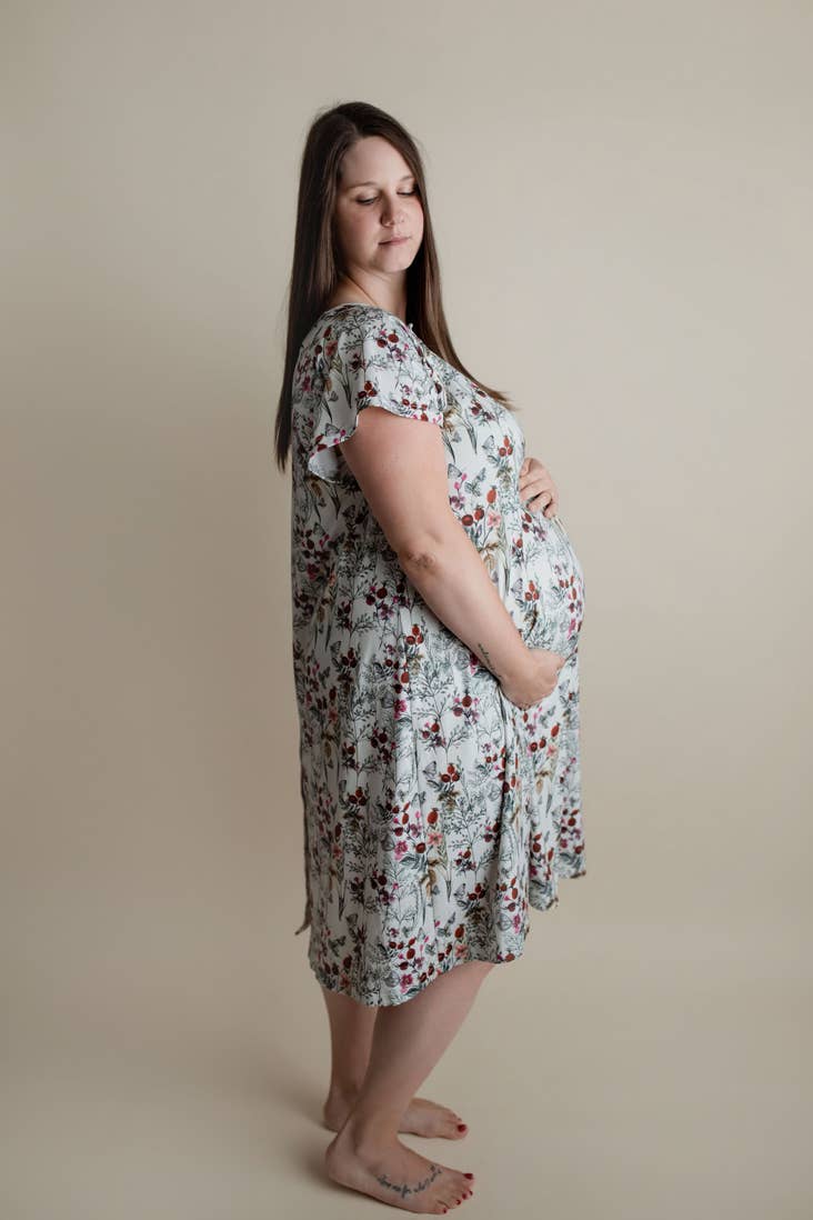 Floral Labor ~ Delivery ~ Nursing Gown