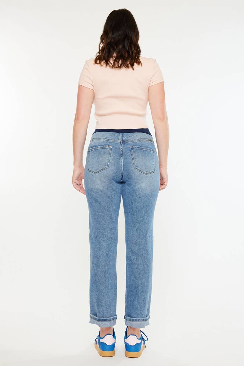 Kan Can Boyfriend Fit Medium Wash Denim