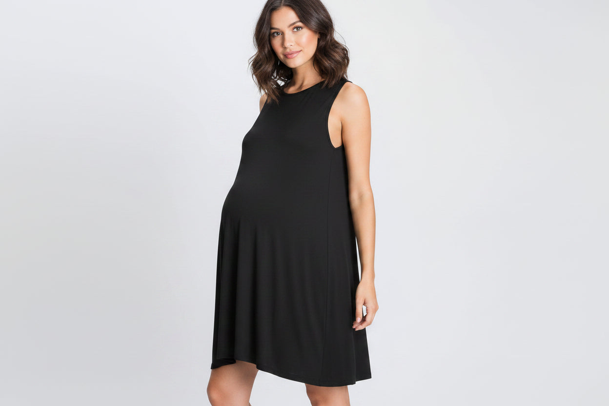 Black Button Dress