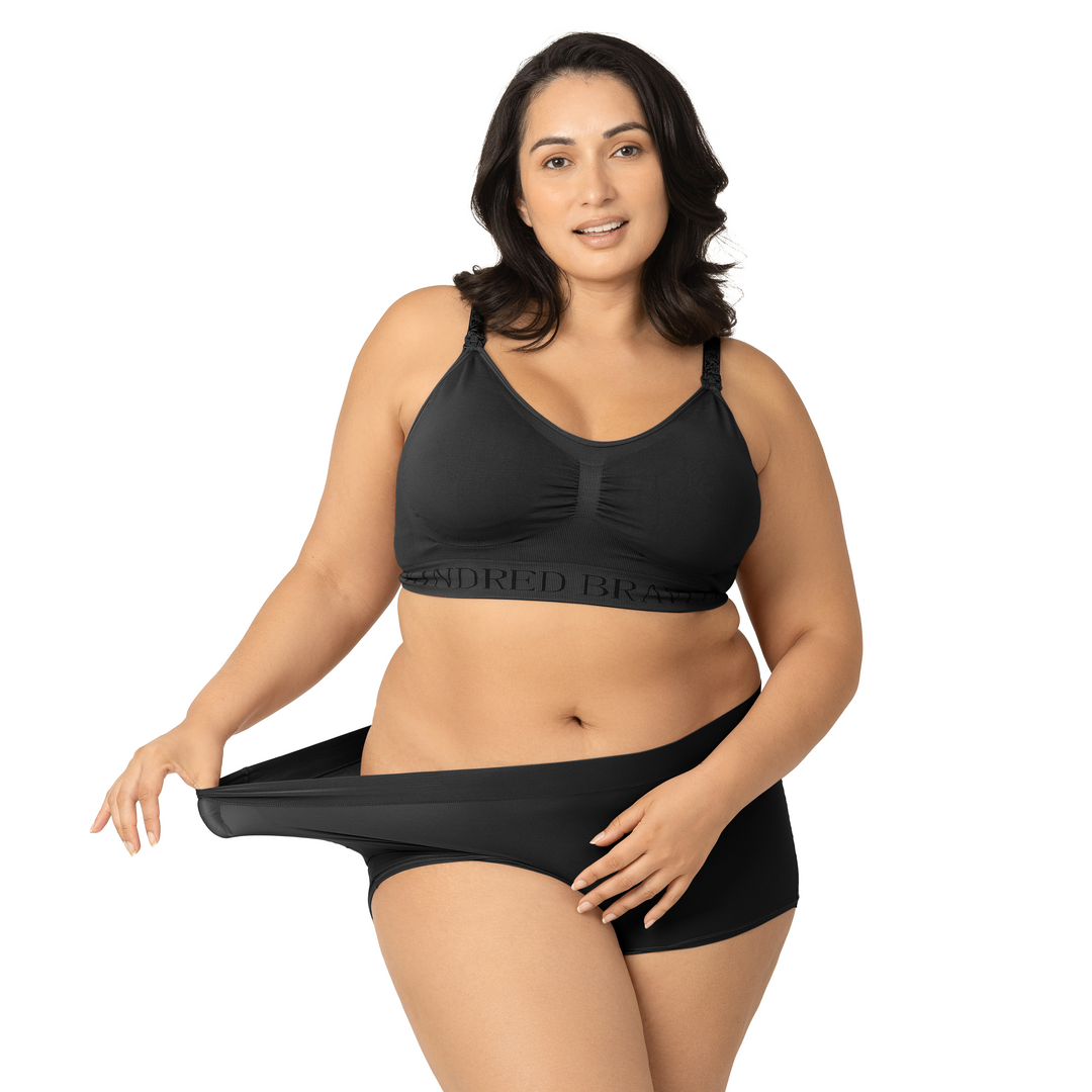 Black BoyShort Grow with Me™ Maternity & Postpartum Panty