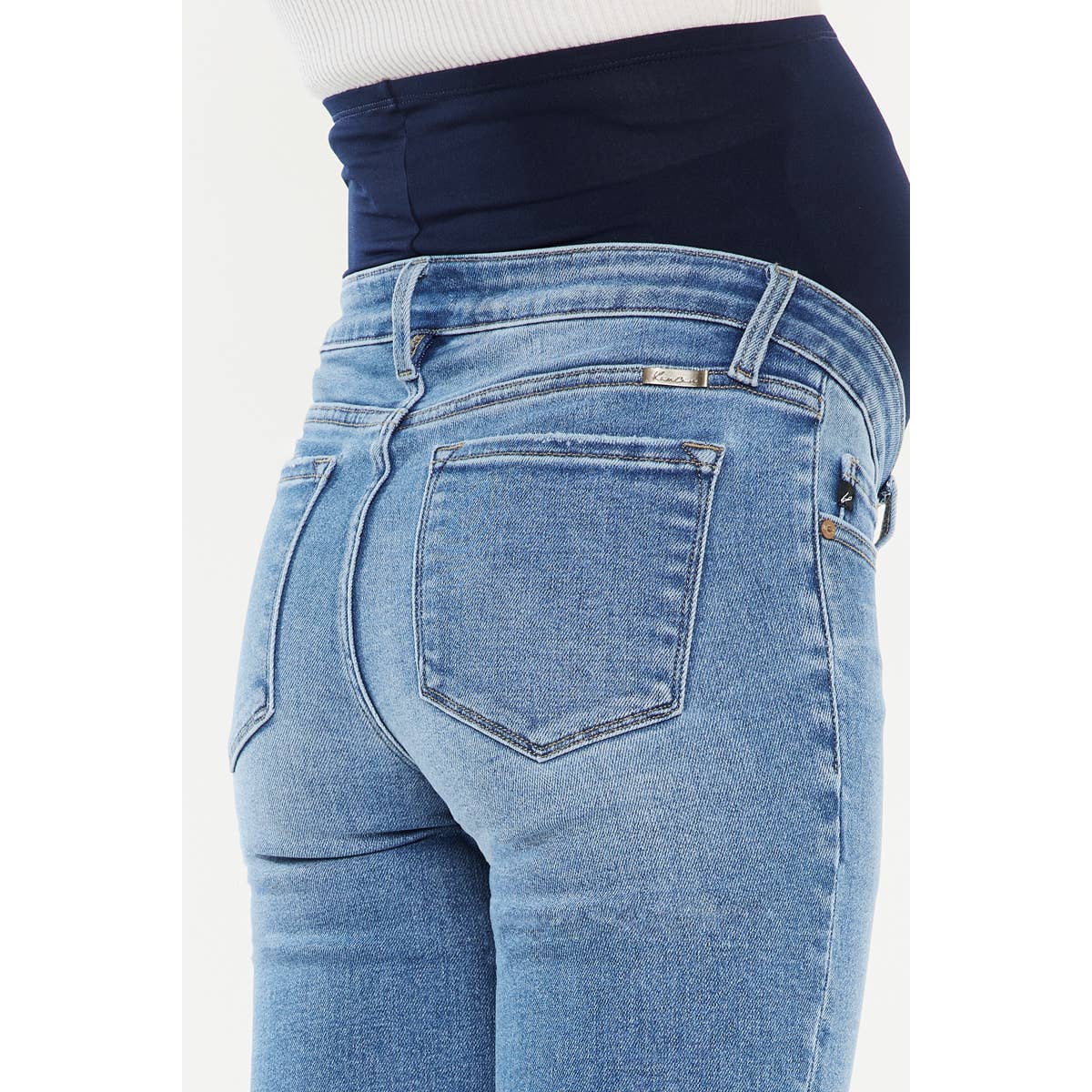 Kan Can Medium Wash Bermuda Denim Shorts