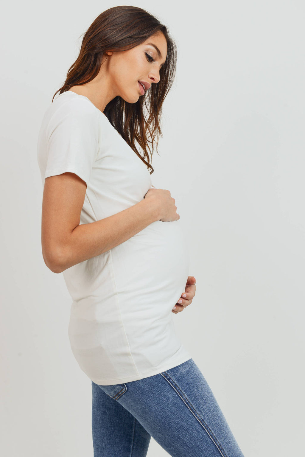 White Basic Crew Neck T-Shirt