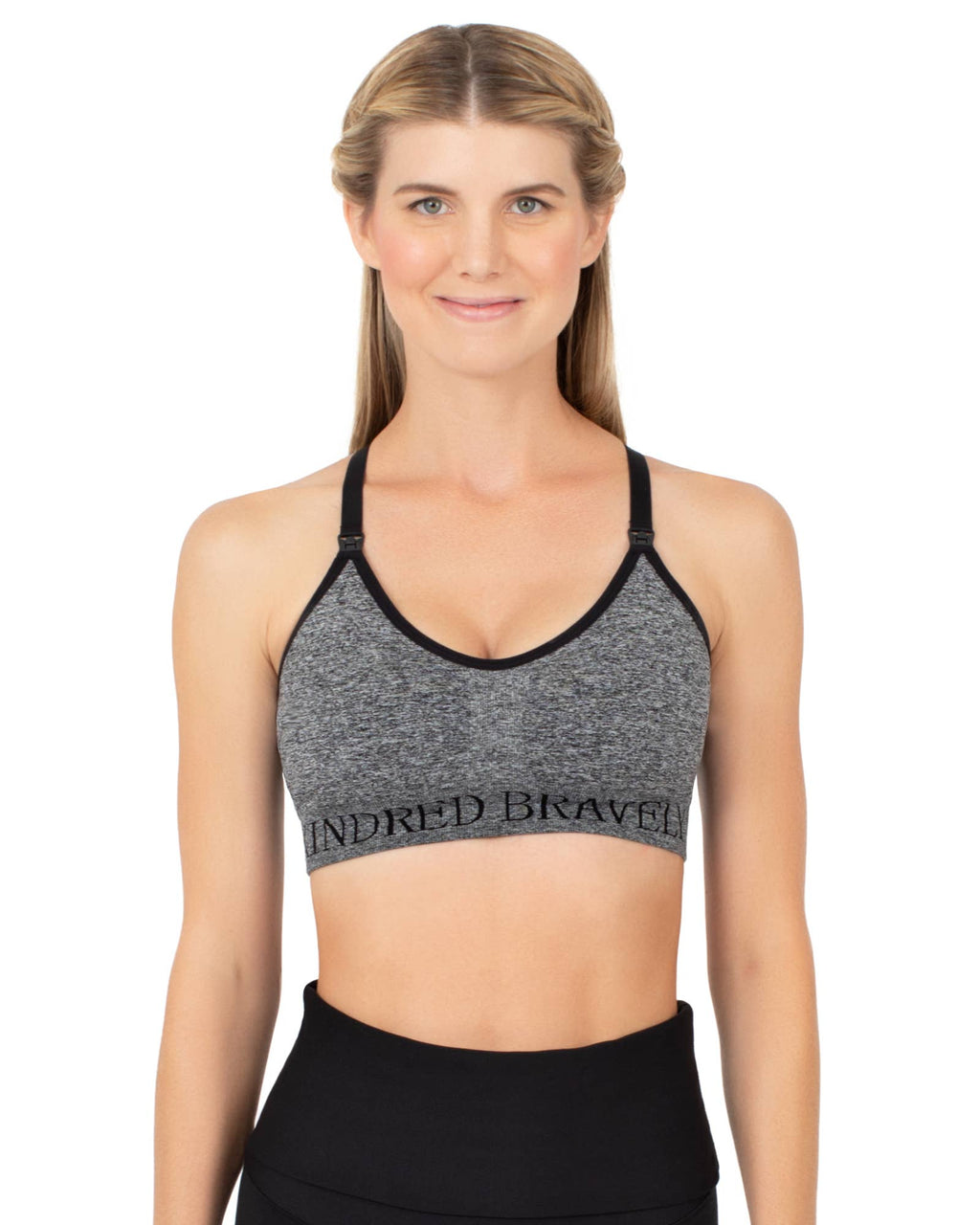 Grey Heather Busty Sublime® Low Impact Nursing & Maternity Sports Bra