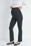 Black High Rise Maternity Flare Knit Pants