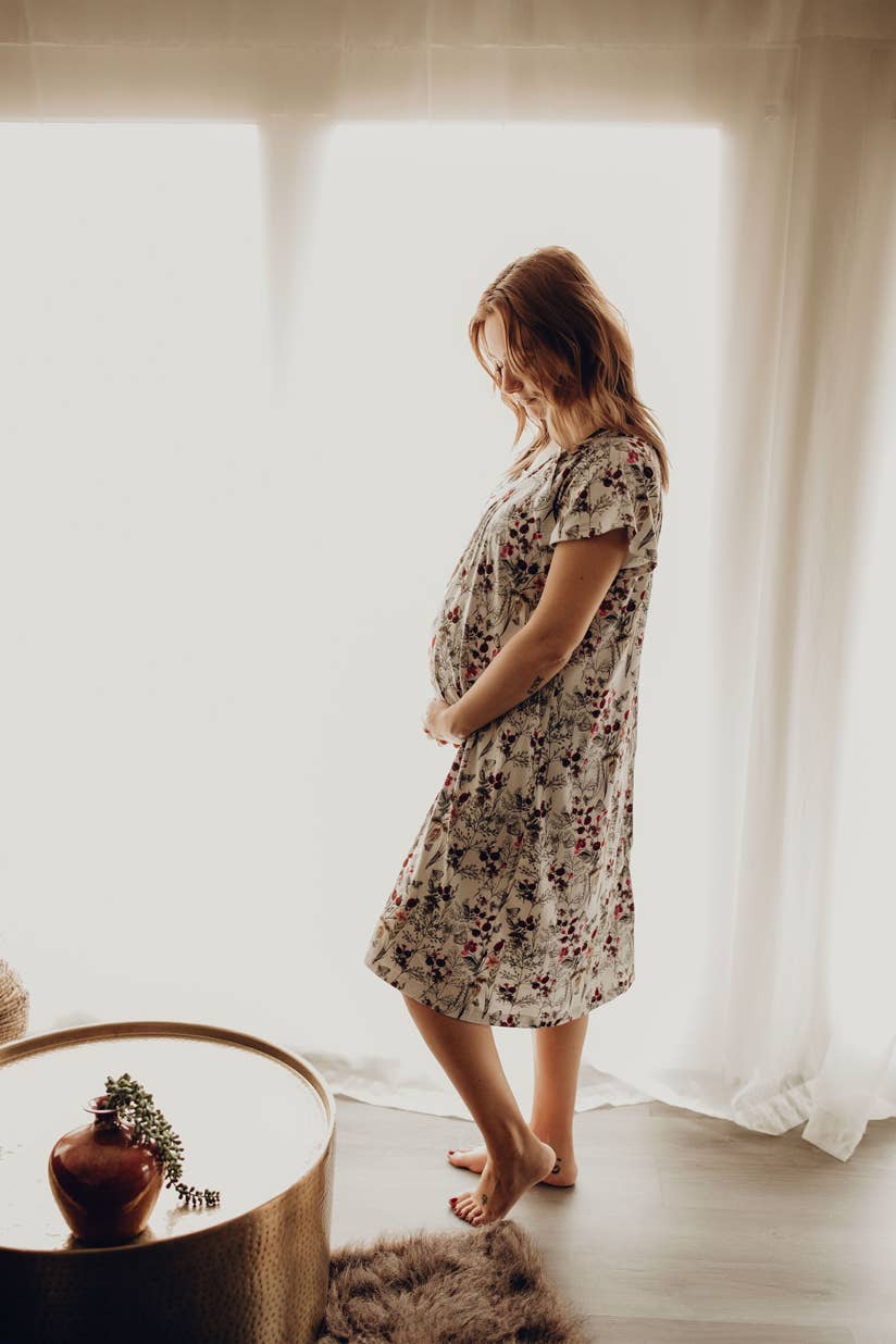 Floral Labor ~ Delivery ~ Nursing Gown