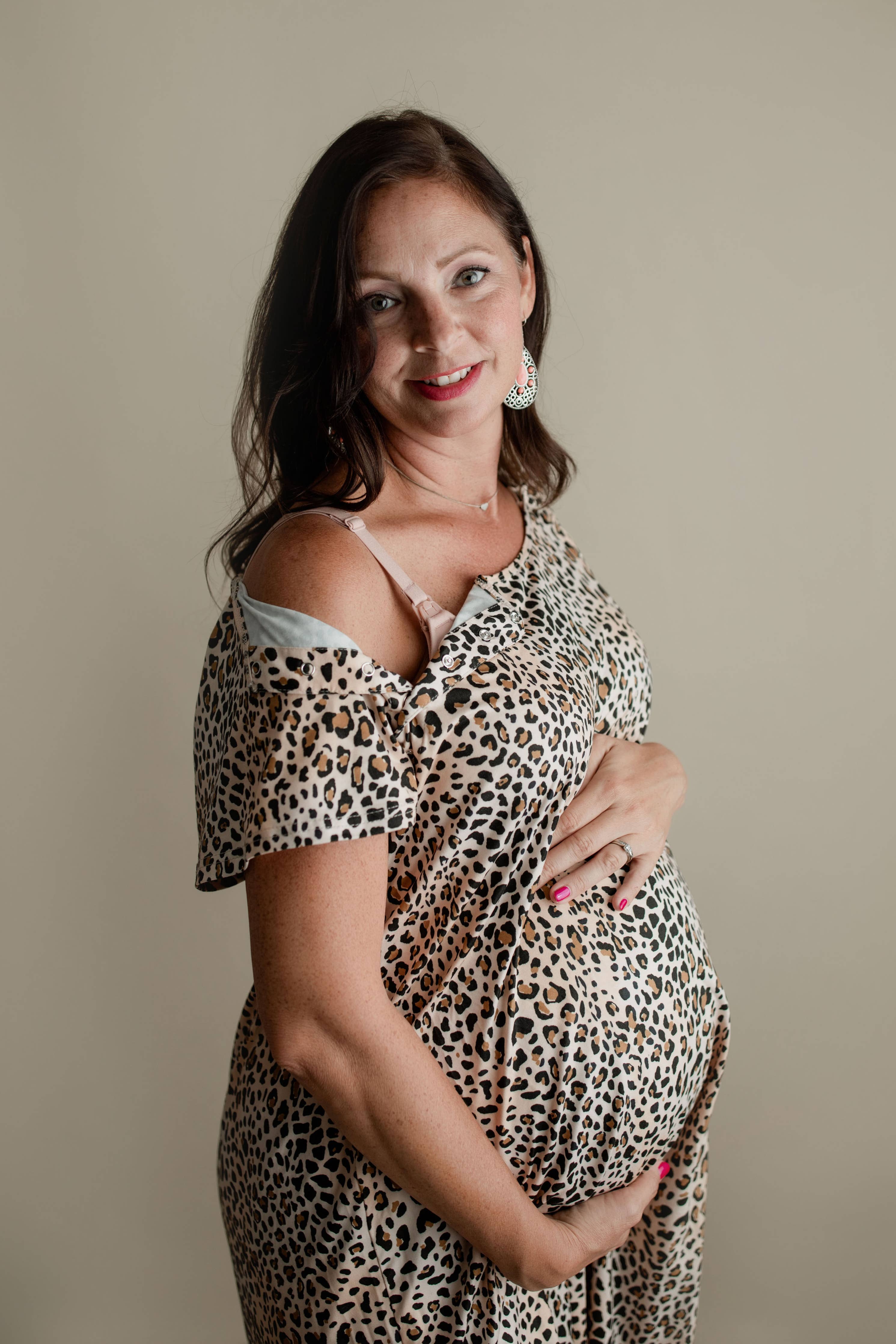 Leopard Labor ~ Delivery ~ Nursing Gown