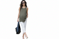 Olive Flowy Tank Top