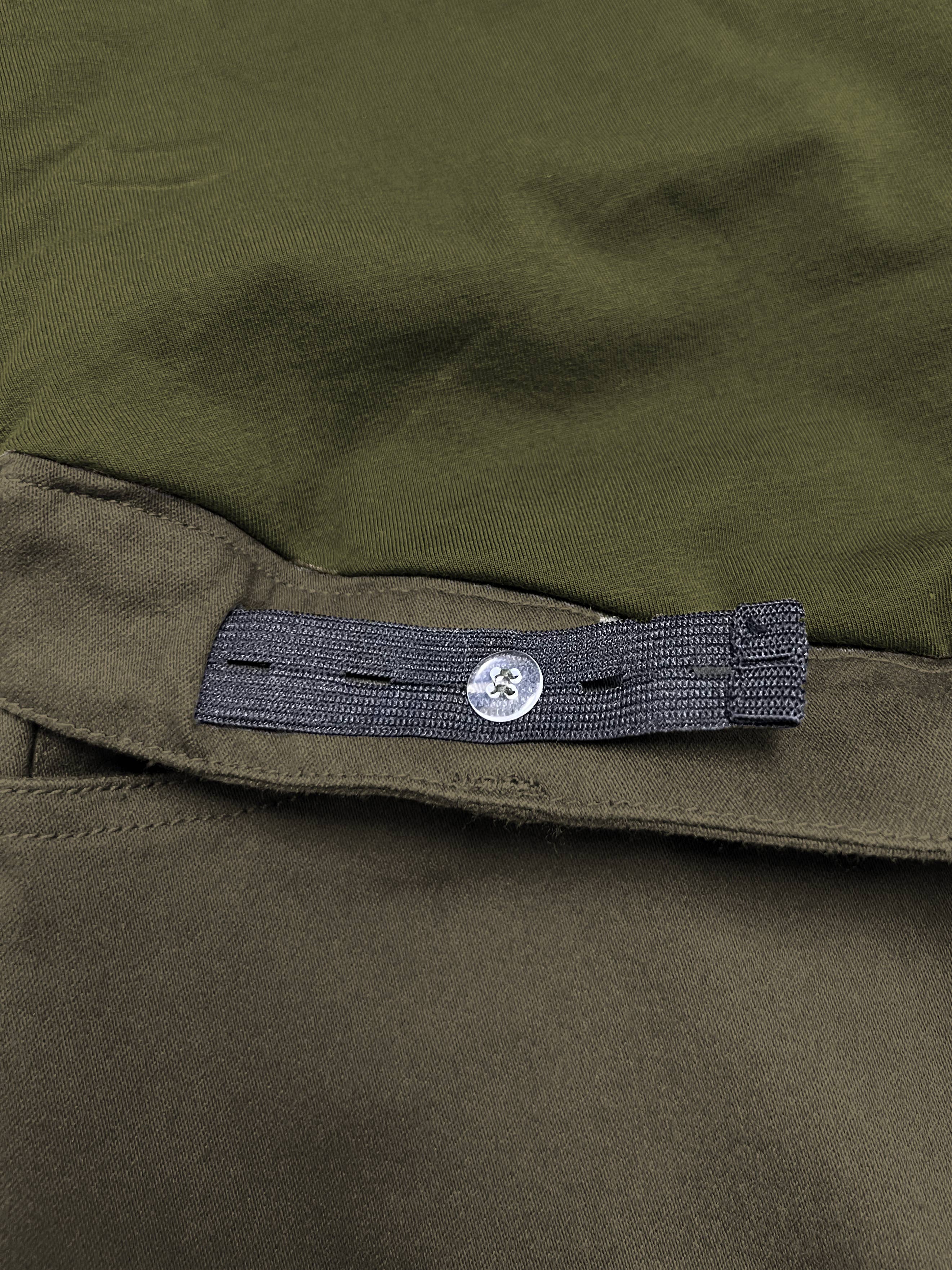 Olive Straight Leg Maternity Over the Belly Pants