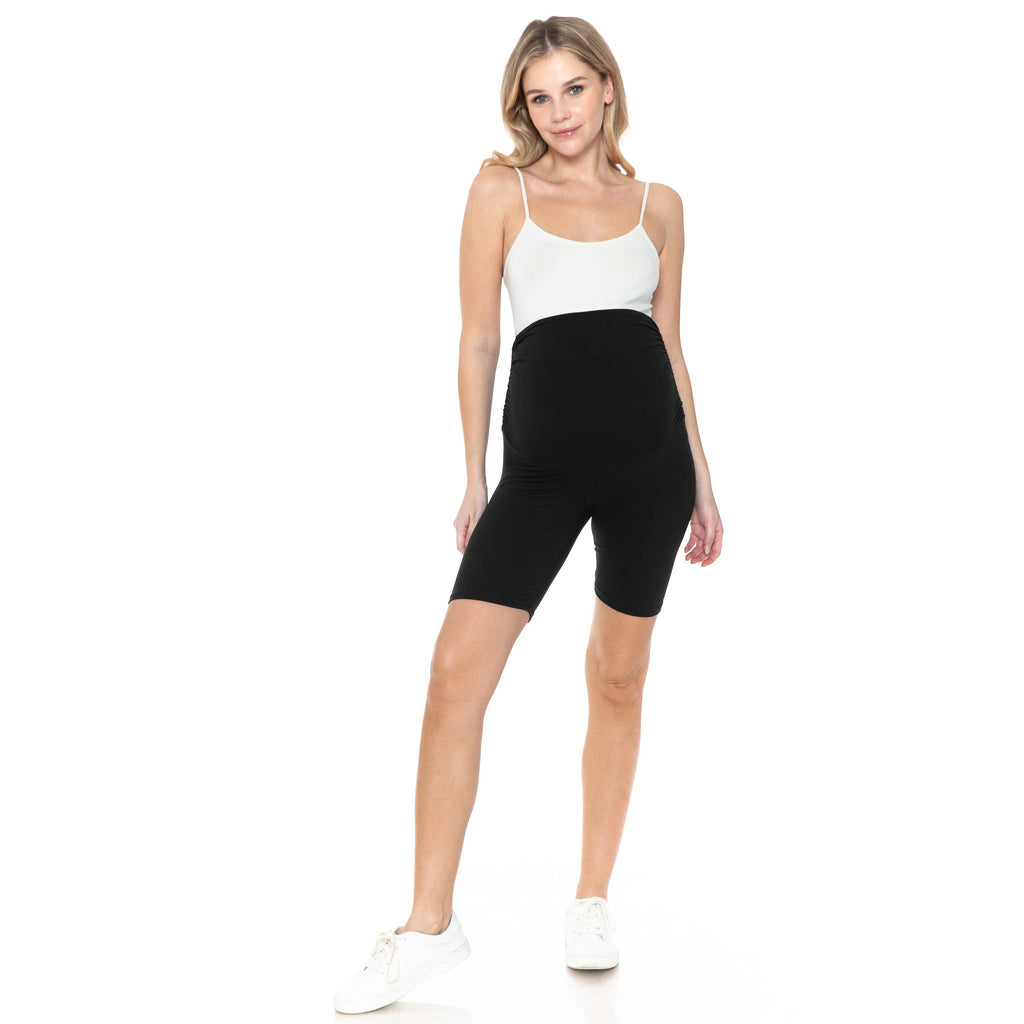 Blue/GreyButtery Soft Ruched Maternity Shorts