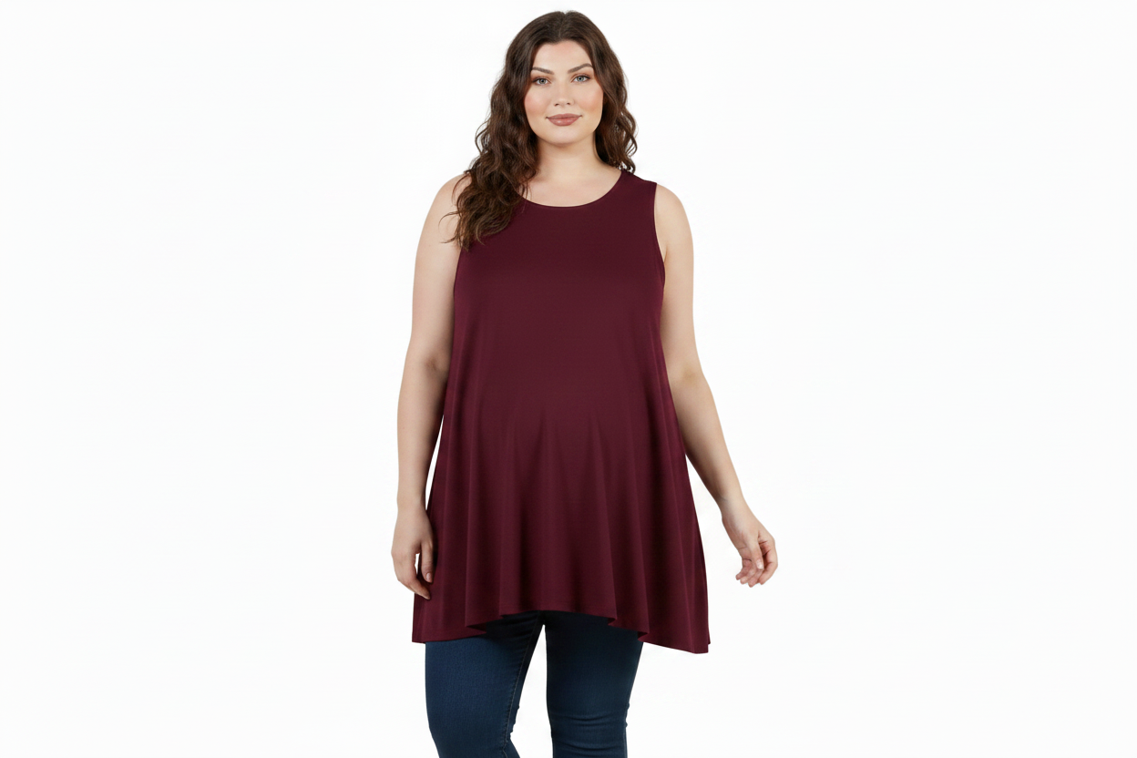 Burgundy Light weight Flowy Tunic