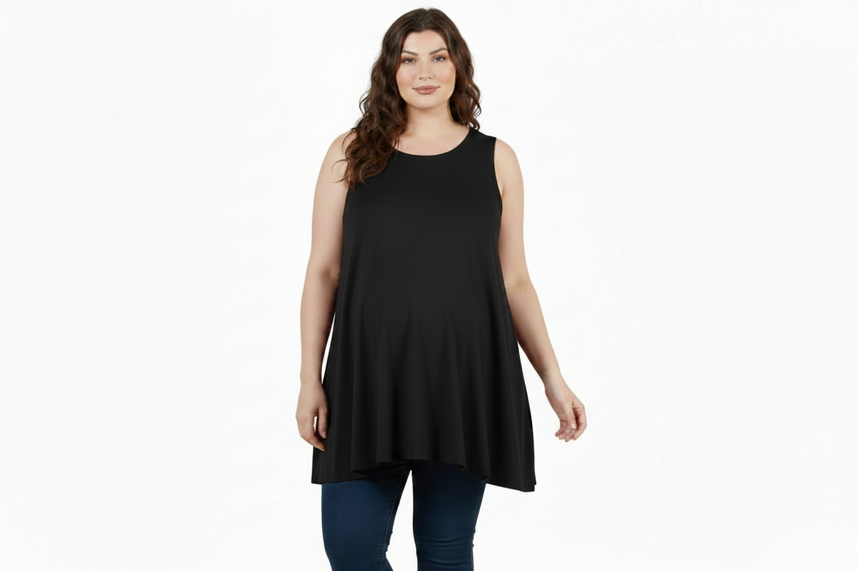 Black Light weight Flowy Tunic
