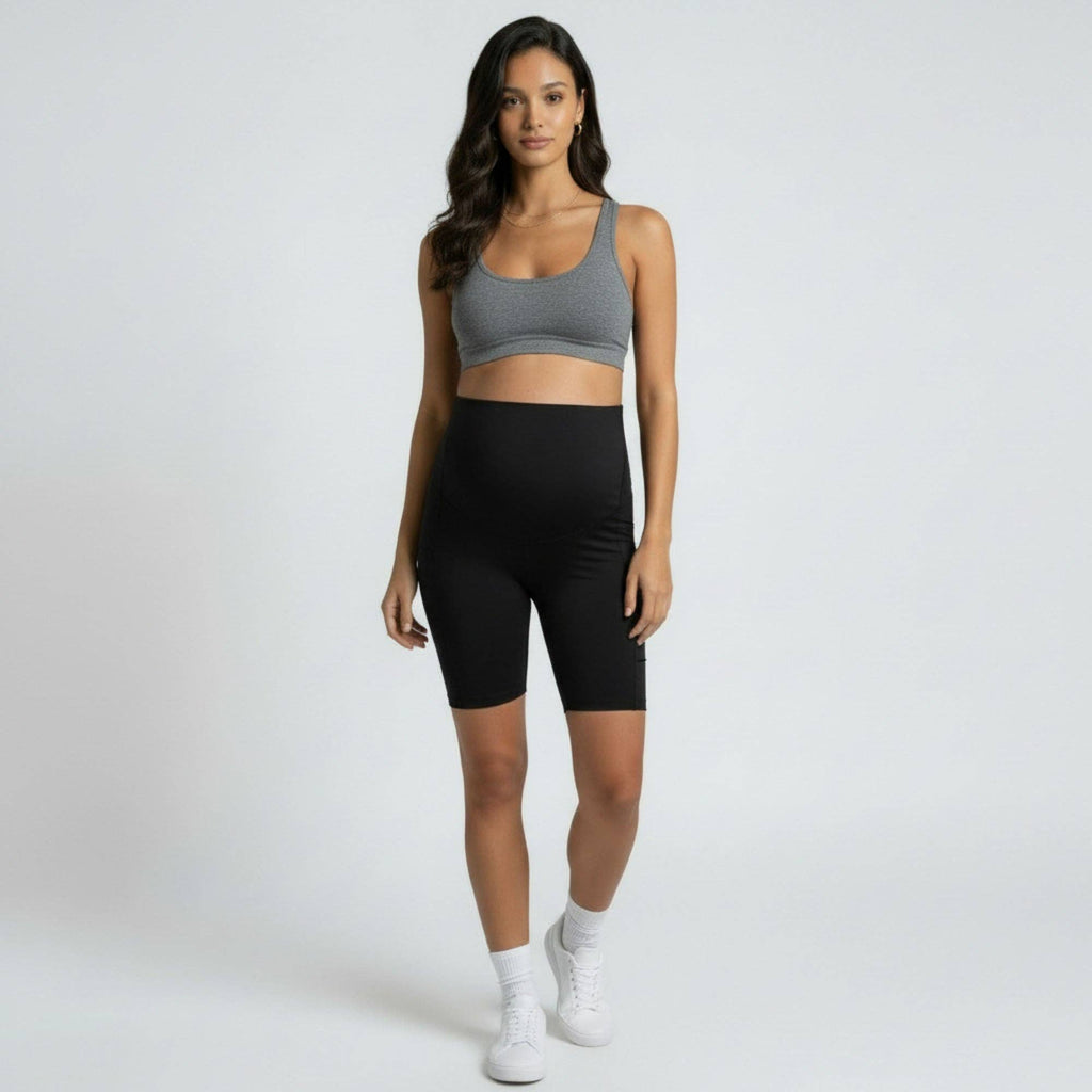 Black Maternity Bike Shorts