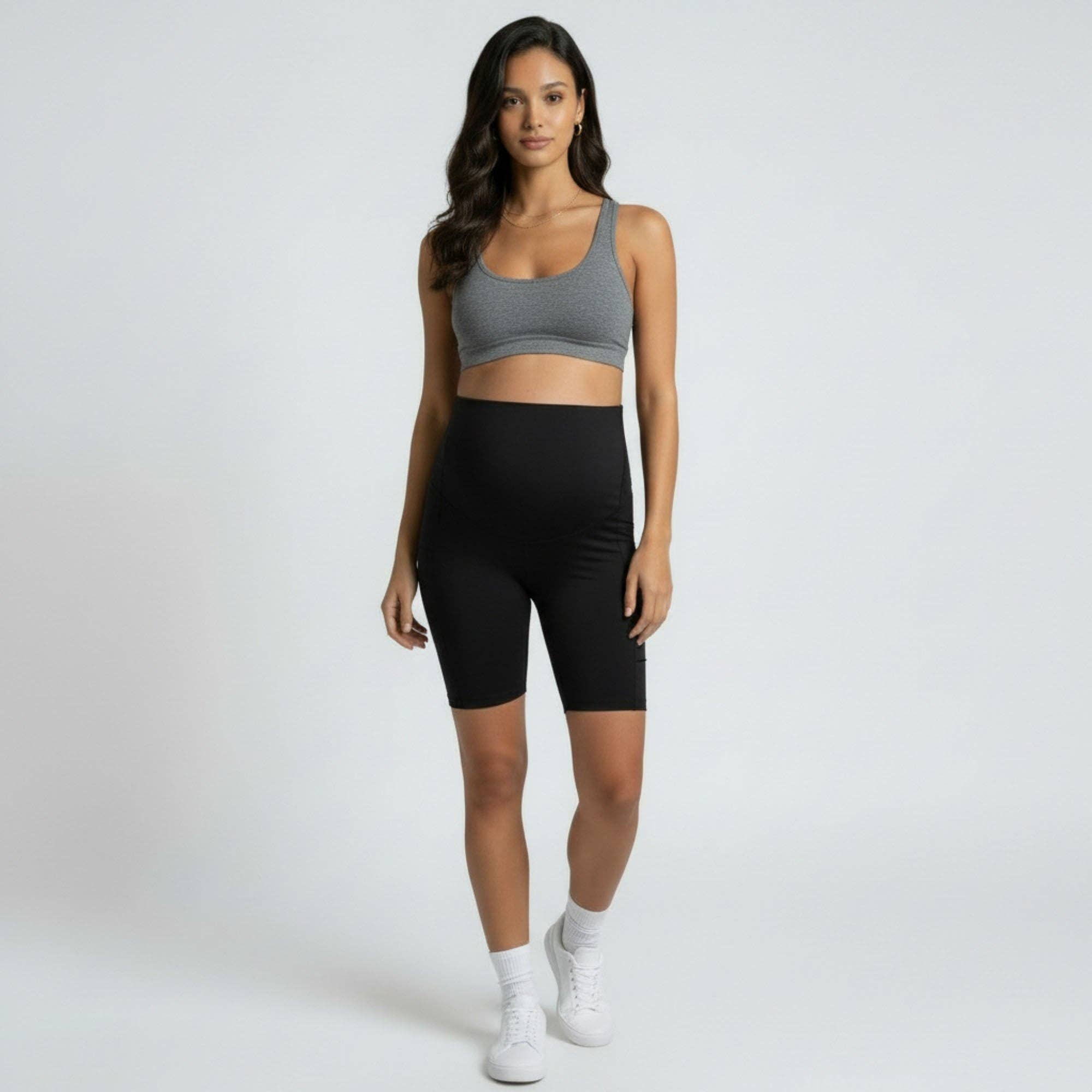Black Maternity Bike Shorts