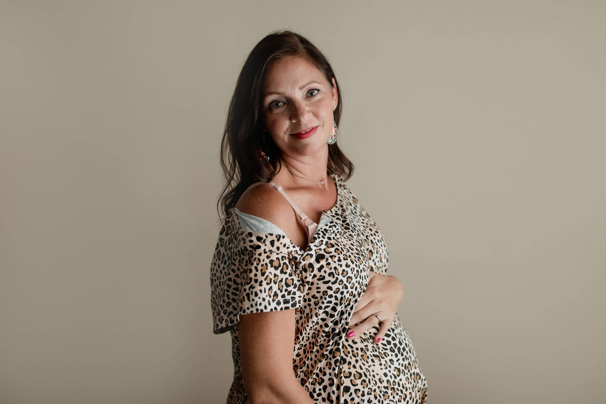 Leopard Labor ~ Delivery ~ Nursing Gown