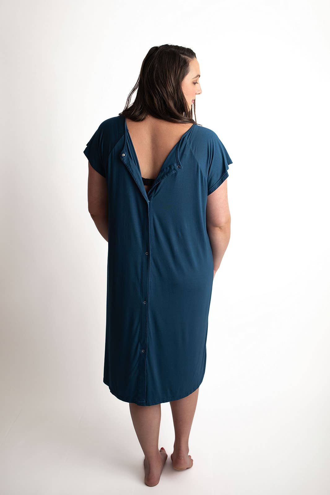 Navy Blue Labor ~ Delivery ~ Nursing Gown