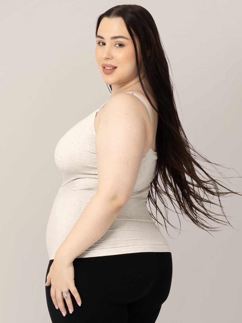 Sublime® Bamboo Maternity & Nursing Camisole Oatmeal