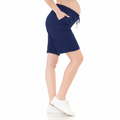 Navy Buttery Soft Solid  Jogger Shorts with Drawstring