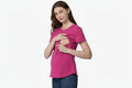 Fuchsia Horizontal Zipper Maternity to Nursing tee