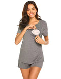 Heather Grey 2 Pc Maternity to Nursing Lounge Set
