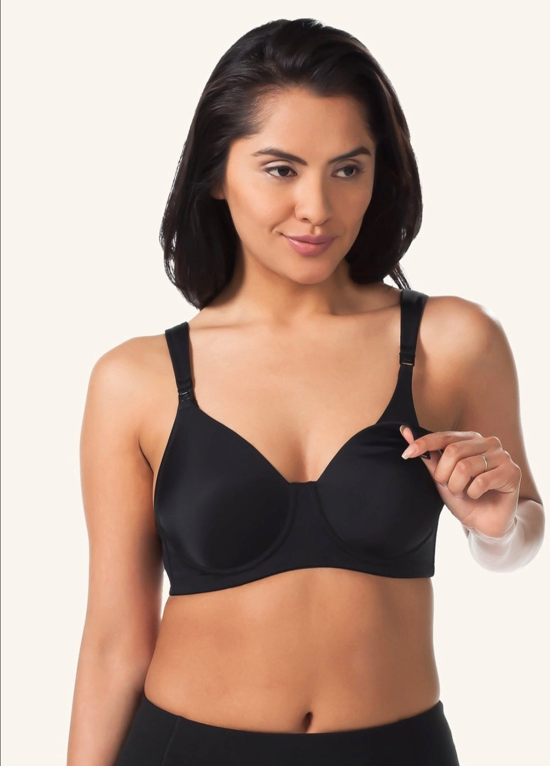 Black T-Shirt Nursing Bra