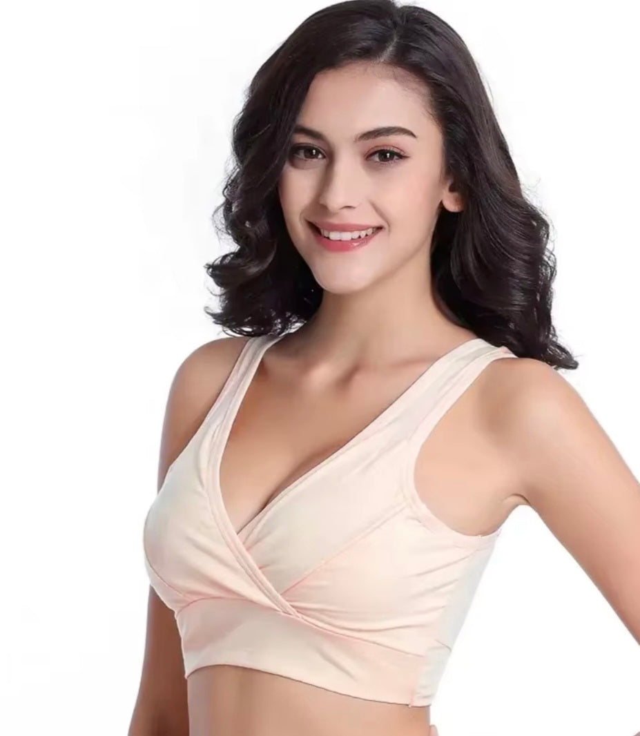 Nude Criss Cross Sleep Bra